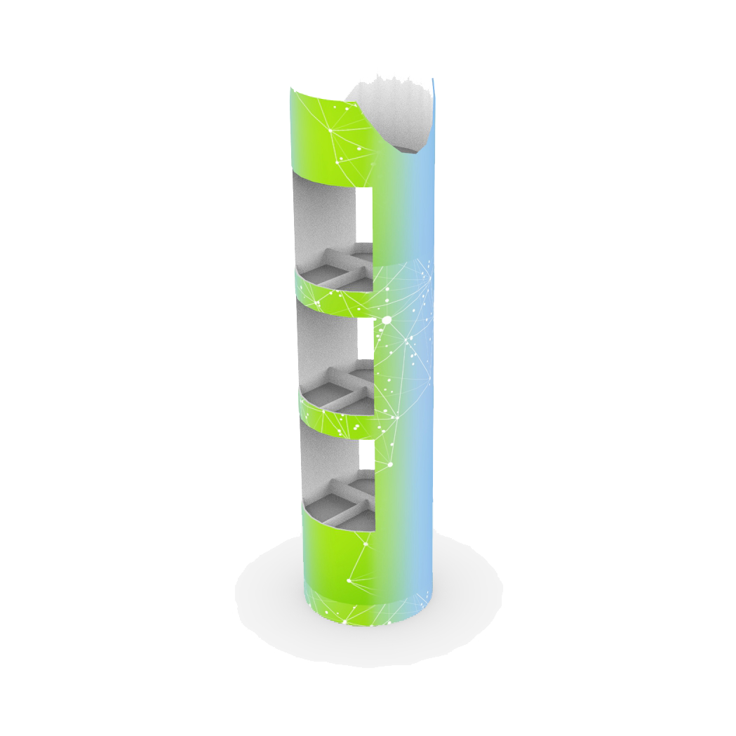 Espositore da terra porta prodott